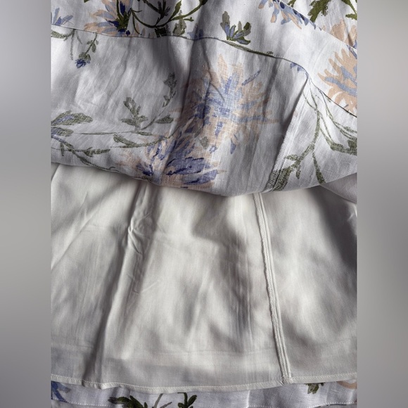NEW Reformation Janu Midi Linen Dress Serenity White Blue Floral | US 2 / UK 6 - Picture 14 of 15